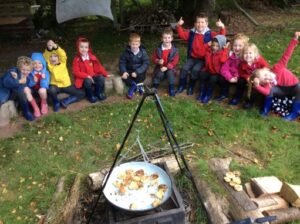 Acorns cooking